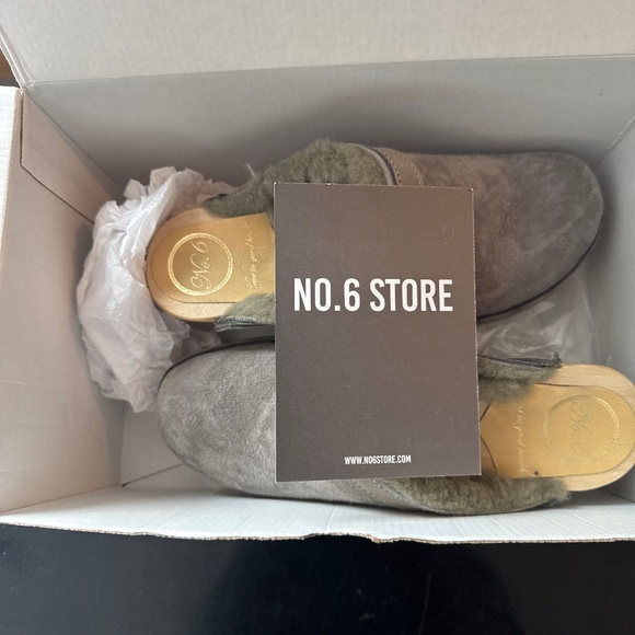 No.6 Shoes - NO.6 shearling clogs NWT